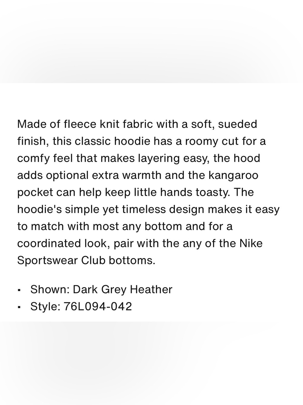 Nike Sportswear Club Fleece Pullover—Boys or Girls - Picture 6 of 10